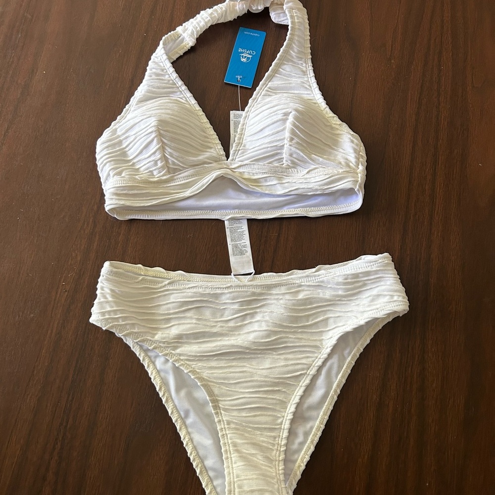 NWT Cupshe S White bikini